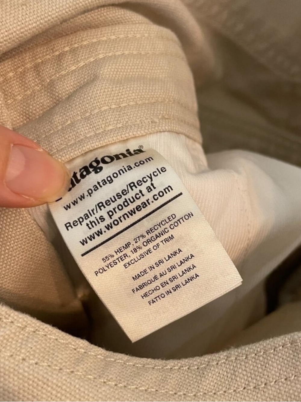 PATAGONIA All Seasons Khaki Hemp Straight Leg Overalls || XL - Picture 10 of 12